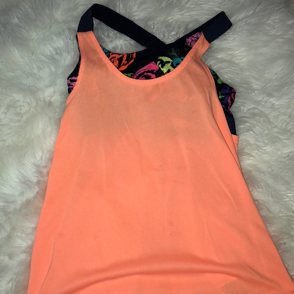 Orange work out tank top